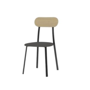 DIELFE SILLA BOLONIA CAÑO NEGRO/BLANCO