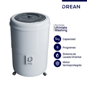 LAVARROPAS SEMIAUTOMÁTICO 5KG BLANCO DREAN - LRDR56SB0