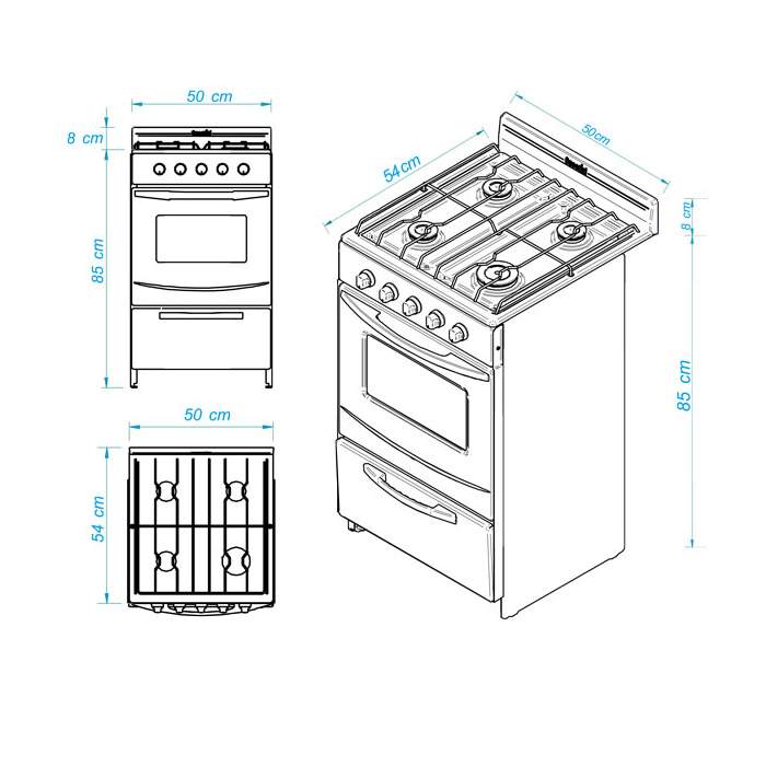 COCINA ESCORIAL CANDOR GAS LICUADO - Imagen 4