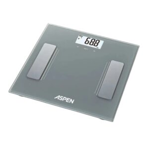 BALANZA PERSONAL DIGITAL CON ANALIZADOR ASPEN MULTIFUNCÍON EF-100 GRIS