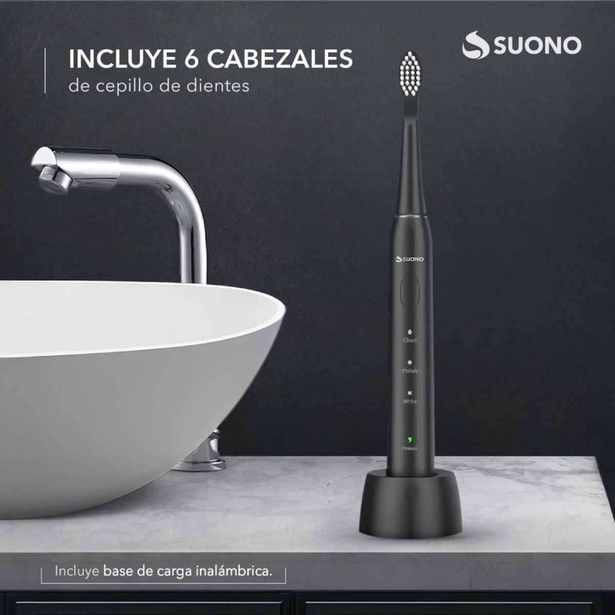 SUONO CEPILLO DENTAL ELÉCTRICO RECARGABLE - Imagen 3