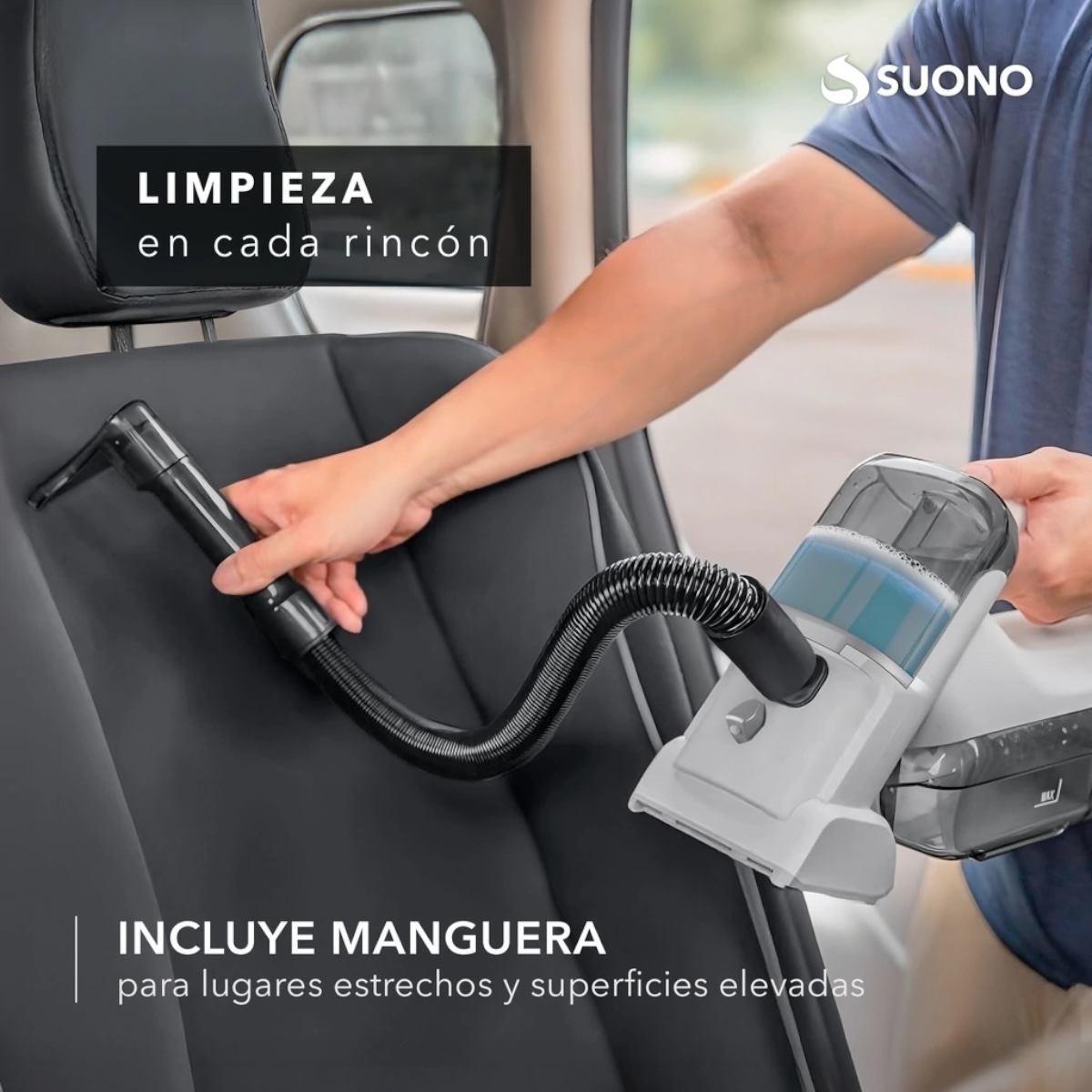 SUONO ASPIRADORA LIMPIA TAPIZADO DE MANO PORTÁTIL - Imagen 3