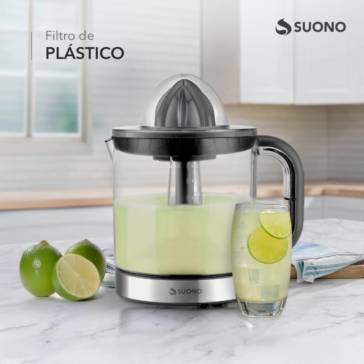 SUONO EXPRIMIDOR BASICO 1200ML 40W ACERO - Imagen 4