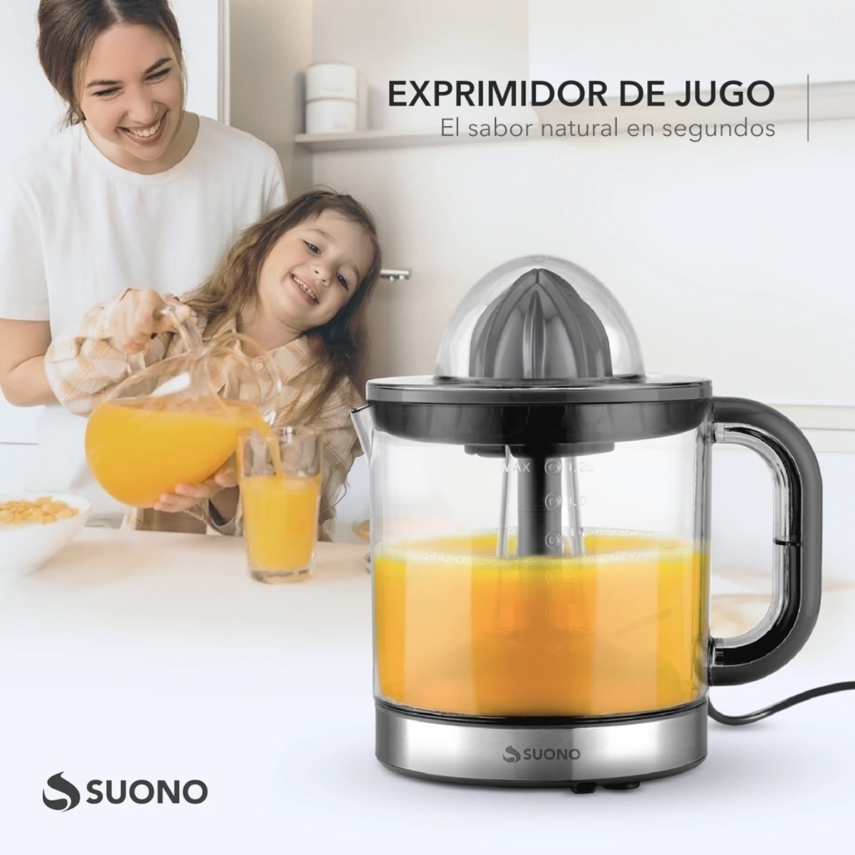 SUONO EXPRIMIDOR BASICO 1200ML 40W ACERO - Imagen 7