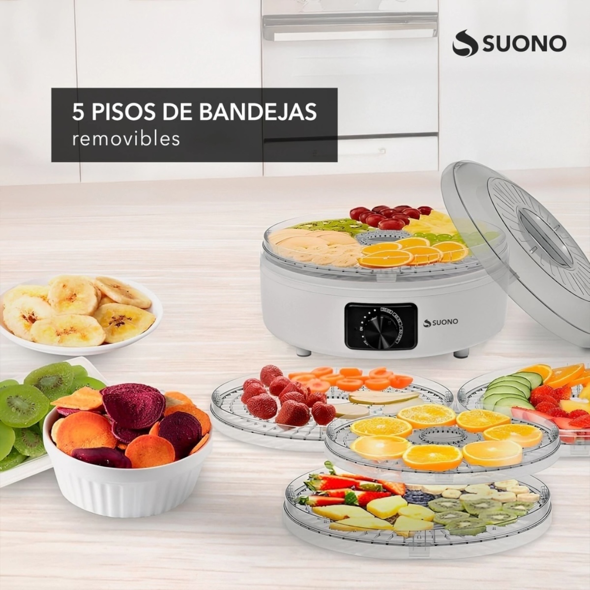 SUONO DESHIDRATADOR DE ALIMENTOS 5 BANDEJAS - Imagen 3