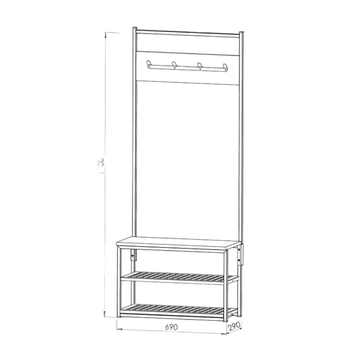 DIELFE RECIBIDOR ZAPATERO SOHO RZB065 - Imagen 3