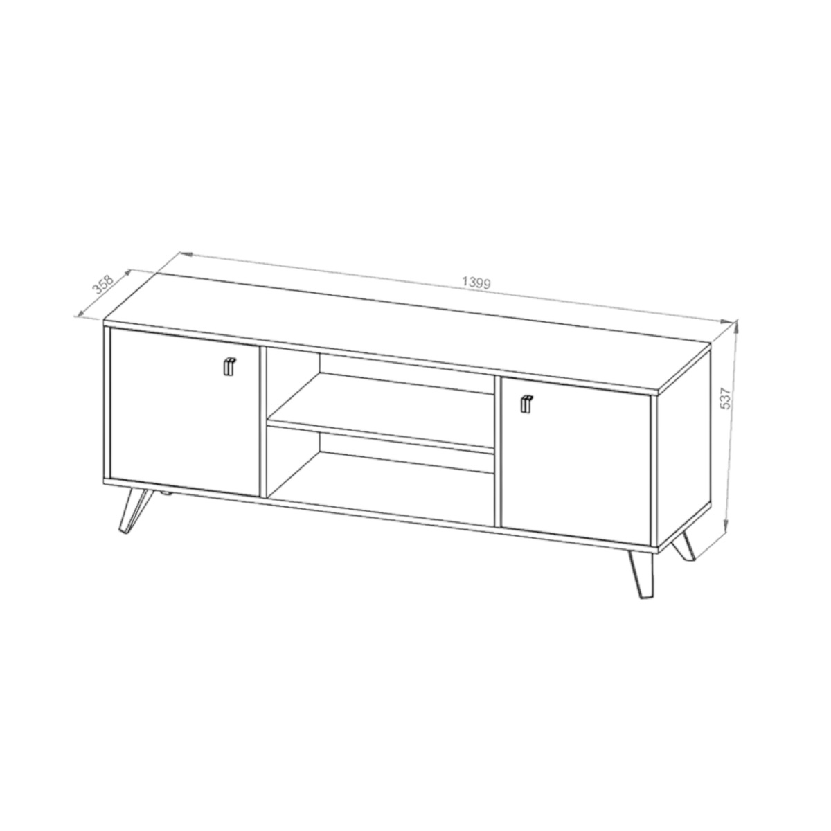 DIELFE RACK PARA TV LINEA ESCANDINAVA - Imagen 4