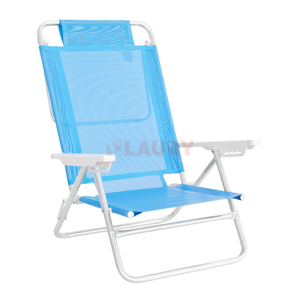 REPOSERA SUMMER ALUMINIO COVERSOL 6 pos. AZUL CLARO MOR