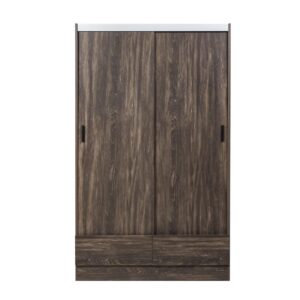 Placard Tana Più 2 Puertas Corredizas Moccha - En Caja para Armar-Dimensiones 113,5 × 190,5 × 53,8 cm