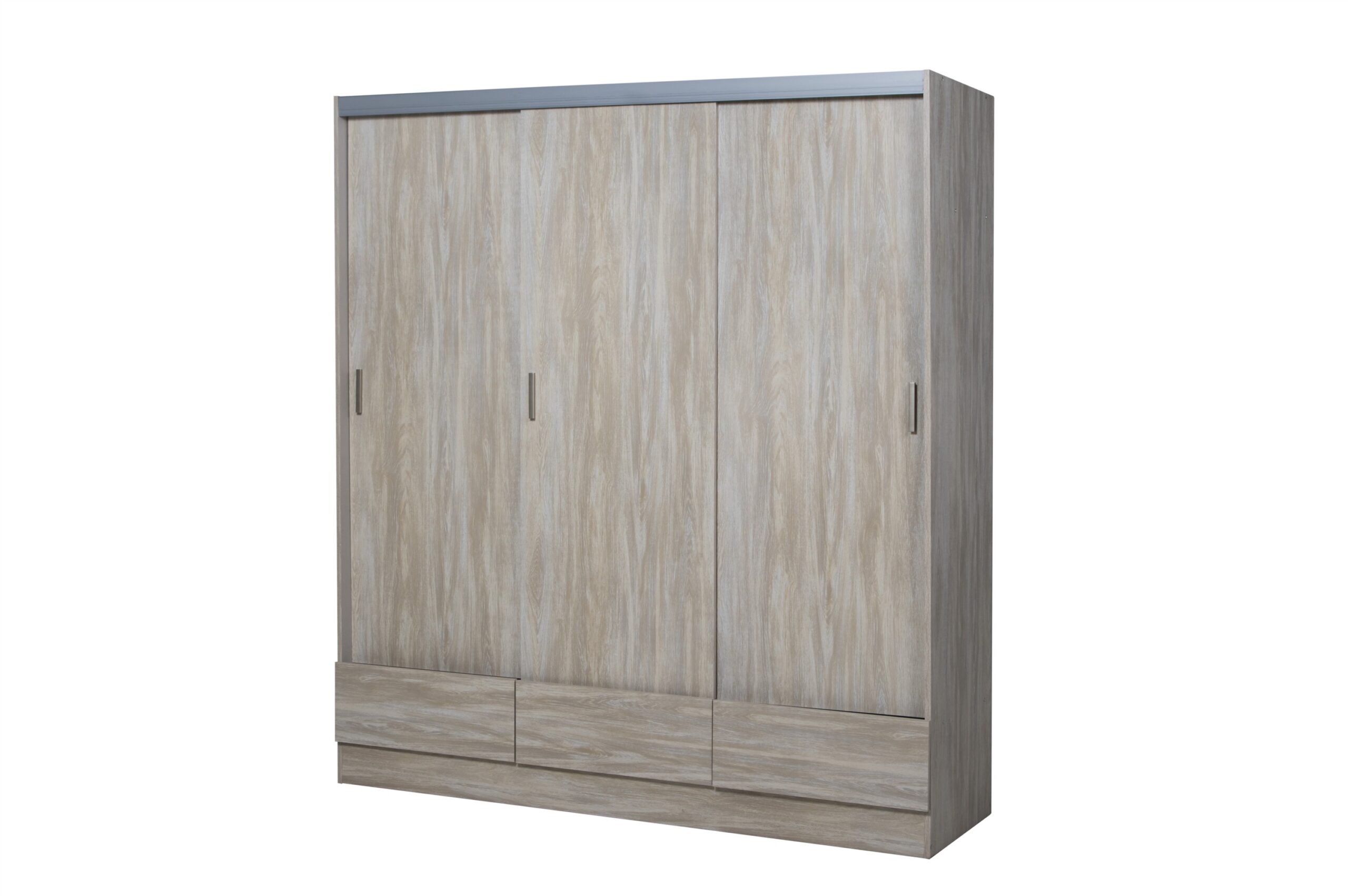 Placard Tana Più 3 Puertas Corredizas Fresno Blanco - En Caja para Armar - Imagen 3